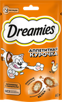 Лакомство DREAMIES для взрослых кошек с курицей, 60г