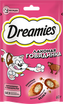 Лакомство для кошек Dreamies с добавлением говядины 8*60г
