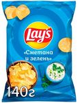 Чипсы Лейз Сметана Зелень 140г 19Х