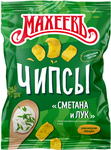 Чипсы картофельные Махеев со вкусом сметаны и лука пакет 80г