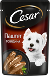 Влажный корм Cesar для взрослых собак, паштет с говядиной, 80г