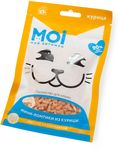 Лакомство для кошек MOI Мини-ломтики из курицы в форме сердечка пл/пак 50г
