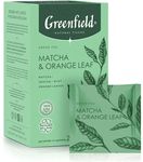 Чай ГРИНФИЛД Нейчерал ТИЗАН Матча энд Оранж лиф зелёный с доб. 8*(20пир.*1,8г)