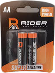 Батарейки Райдер супер щелочные (алкалиновые) + АA, LR6, 1.5 В, 2 шт. 8/20 Батарейки Райдер супер щелочные (алкалиновые) + АA, LR6, 1.5 В, 2 шт. 8/20