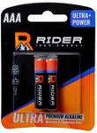 Батарейки Райдер супер щелочные (алкалиновые) + АAA, LR03, 1.5 В, 2 шт. 8/30 Батарейки Райдер супер щелочные (алкалиновые) + АAA, LR03, 1.5 В, 2 шт. 8/30