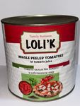 Томаты LOLIK целые без кожуры в с/с ж/б 2,55 кг