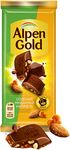 Шоколад молочный Alpen Gold Альпен Гольд с соленым миндалем и карамелью, 80г