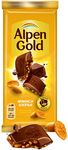 Шоколад молочный Alpen Gold Альпен Гольд с арахисом и кукурузными хлопьями, 80г