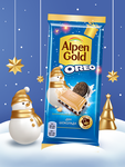 Шоколад Alpen Gold Oreo молочный Два Шоколада с белым и молочным шоколадом 85 г