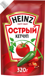 Кетчуп томатный Heinz острый, дой-пак, 320г