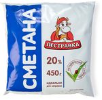 Сметана Пестравка  20% 450г Фин-пак