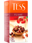 Напиток чайный Tess Flame со вкусом и ароматом земляники с розовым перцем, в пакетиках, 2г*25шт